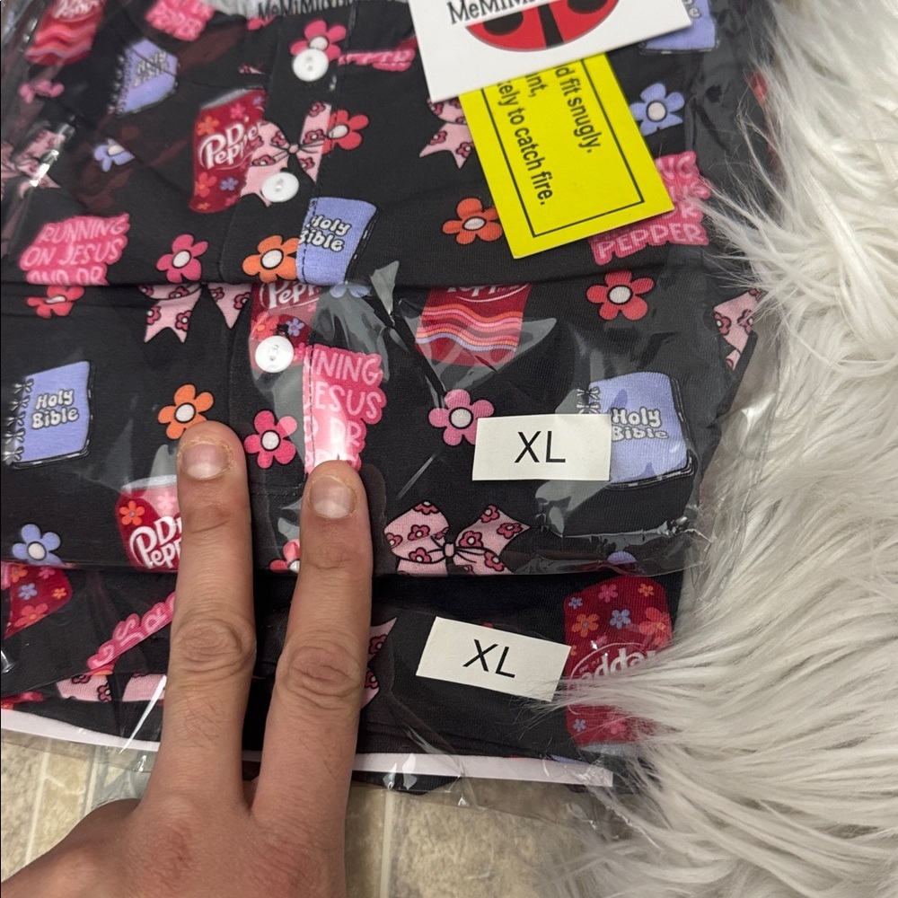 50 pc for 100$ soft bamboo pajama tunic dress cute prints for Christmas gif - Picture 8 of 11